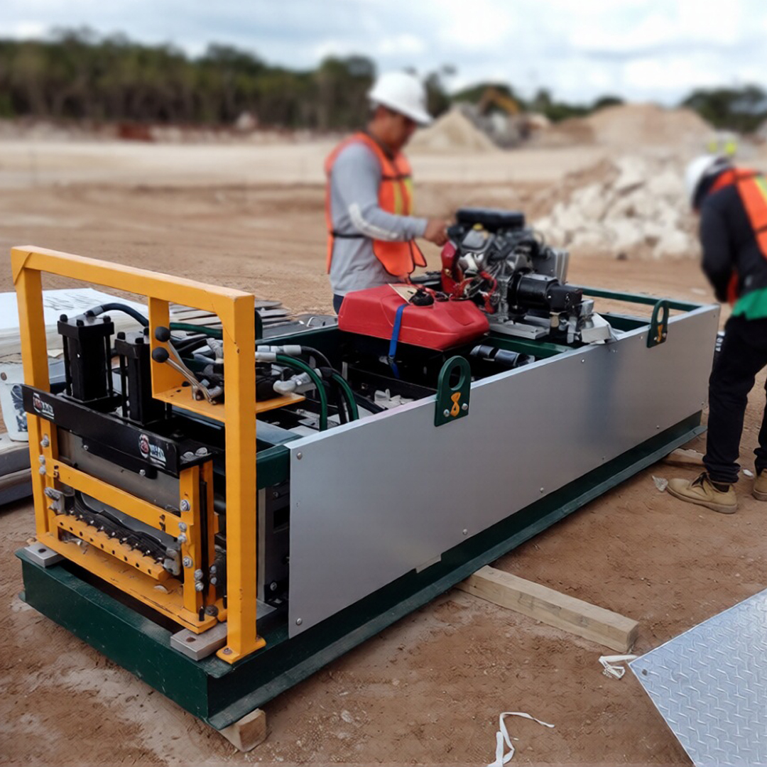 Capacitación frente a línea de roll forming