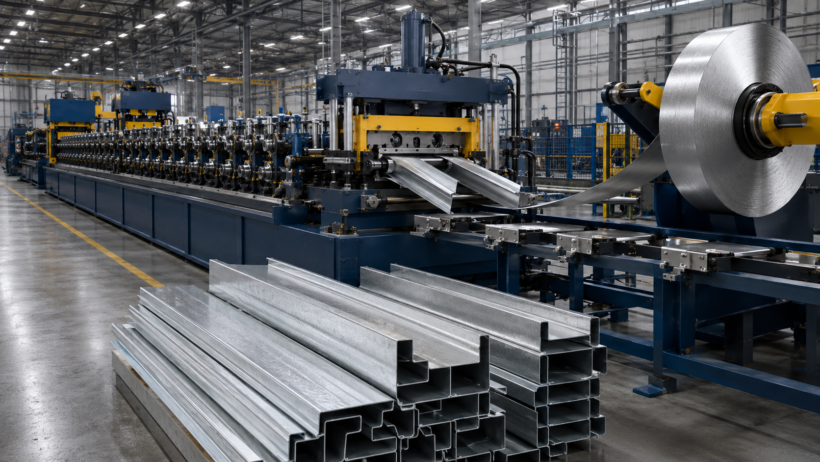 Maquina roll forming para canal y poste galvanizado
