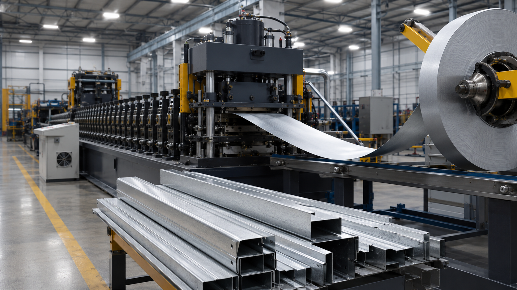 Roladora industrial para fabricar polin monten C y Z